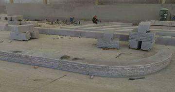 邢台 芝麻白整石坐凳（光面+自然面）