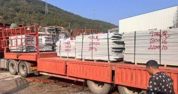 邢台 芝麻灰花岗岩光面毛板出货日常