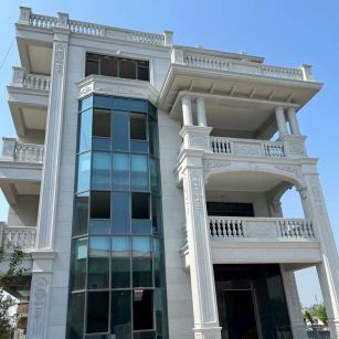 邢台 芝麻白花岗岩别墅外墙干挂效果展示