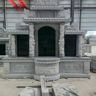 邢台 芝麻灰高档墓碑，土墓，可定制