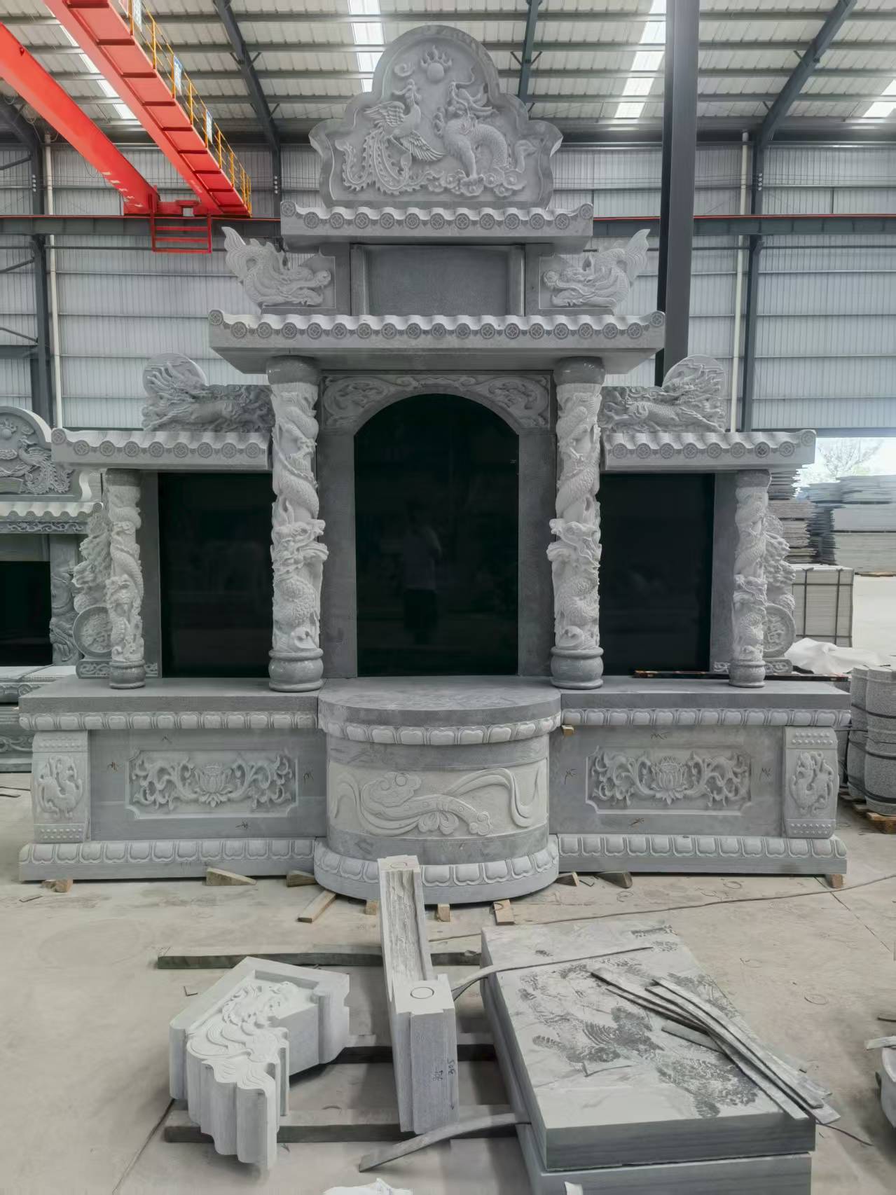 邢台 芝麻灰高档墓碑，土墓，可定制