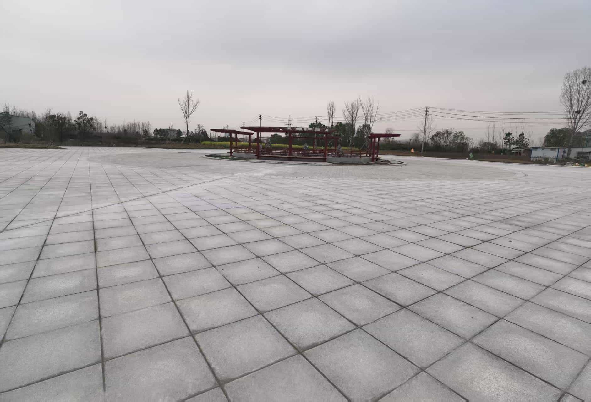 邢台 芝麻白火烧面-公园广场地铺效果