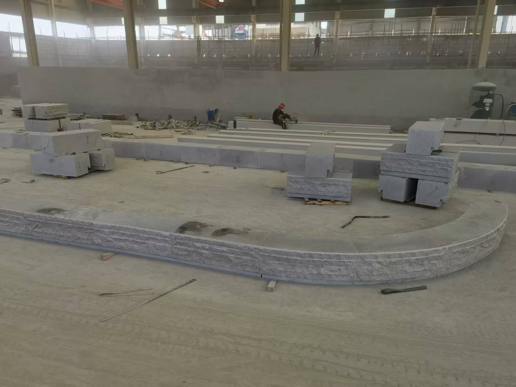 邢台 芝麻白整石坐凳（光面+自然面）